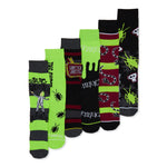 Beetlejuice Mens 6 Pack Socks