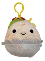 Squishmallows 3" Clip-On Bernardo the Burrito