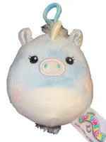 Squishmallows 3" Clip-On Qwen the Unicorn