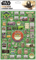 Star Wars Mandalorian Baby Yoda Sticker Sheet with 50+ Puffy Stickers