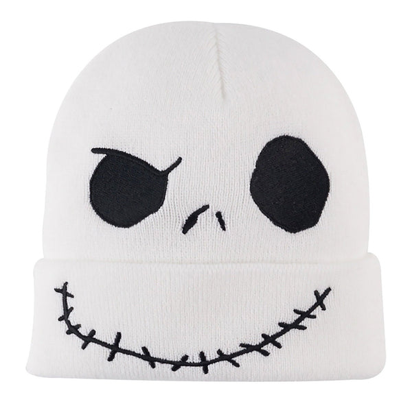 Nightmare Before Christmas Jack Skellington White Beanie Hat