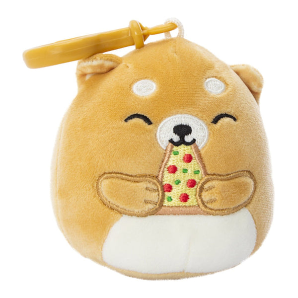 Squishmallows 3.5" Clip On Shiba Inu with Pizza Plush