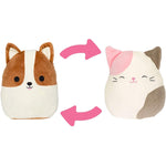 Squishmallows 5" Flip-A-Mallows Reginald the Corgi and Karina the Cat