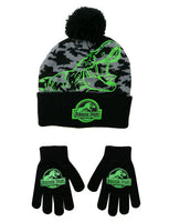 Jurassic Park Boys Beanie Style Hat and Glove Set