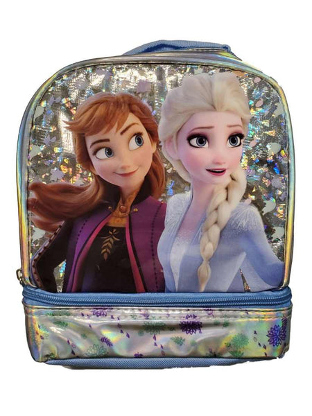 Disney Frozen Elsa Anna Metallic Dual Compartment Lunchbox