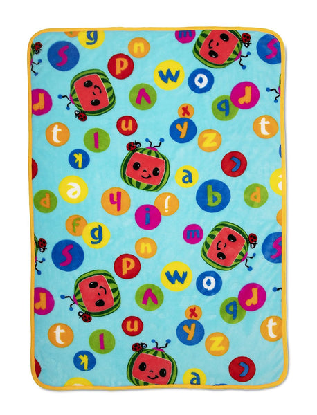 Cocomelon 40" x 50" " Coral Plush Toddler Blanket