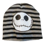 Nightmare Before Christmas Jack Skellington Gray Striped Beanie Hat