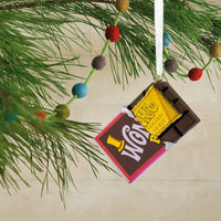 Hallmark Willy Wonka and the Chocolate Factory Wonka Bar with Golden Ticket Christmas Ornament