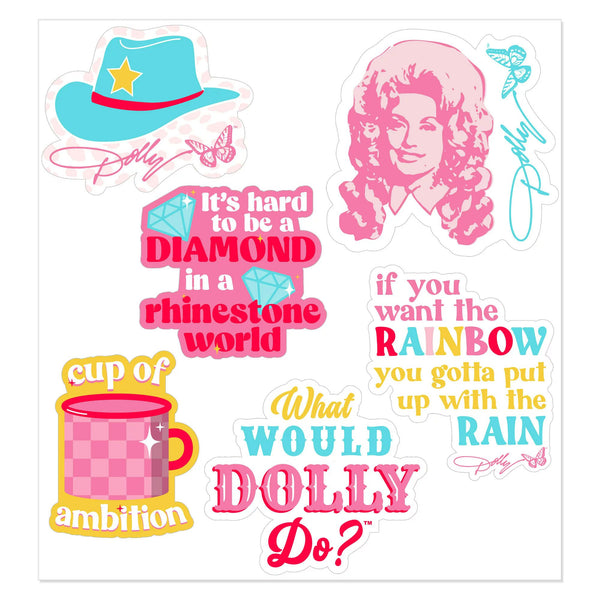 Dolly Party Party Supplies Reusable Vinyl Stickers