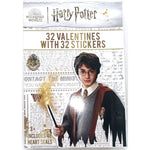 Harry Potter 32 Valentines Cards with Stickers