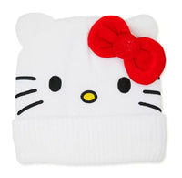 Hello Kitty Rib Knit Beanie with Velvet Bow