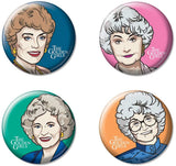 The Golden Girls Set of 4 Collectible Buttons