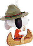 Hallmark Peanuts Snoopy in Canoe Christmas Ornament