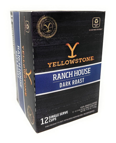 Yellowstone Ranch House Dark Roast Coffee K-Cups - 12 pods