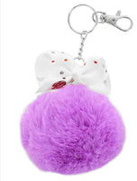 JoJo Siwa Faux Fur Pom Keychain w/Bow